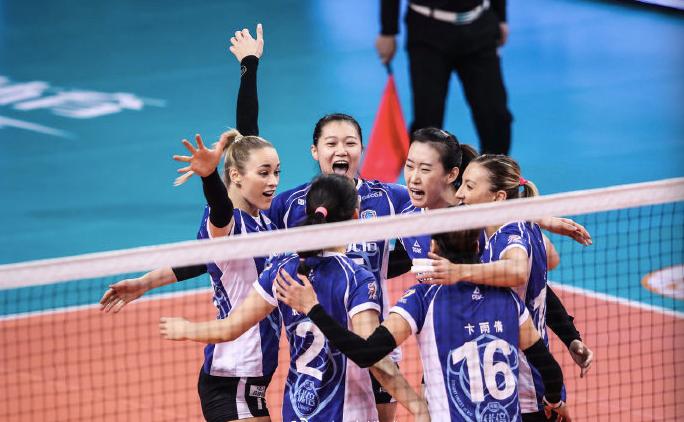 上海女排击败恒大夺得2021赛季中国女排超级联赛冠军